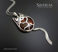 wisiorek srebrny kot