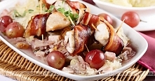 Grillowane piersi z kurczaka w wędzonym boczku