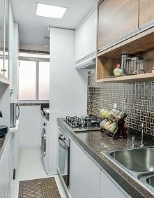 kuchnia z mini pralnią