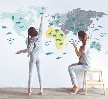 NAKLEJKA MAPA + ZWIERZĘTA 150CM typ I