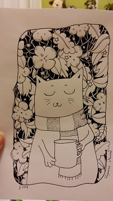 Jesień Atrament na papierze