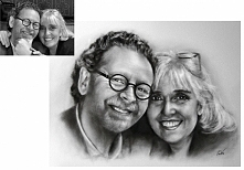 Portret na zamówienie ze zdjęcia. Technika : ołówek, drybrush. Format: 42,5x45cm. Idealny na prezent świąteczny Serdecznie zapraszam.
patrycjagustaw@onet.pl