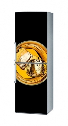 Mata magnetyczna na lodówkę - Whiskey na na czarnym tle 4295