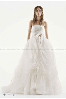 NEW! White by Vera Wang Tossed Tulle Wedding Dress VW351077