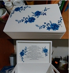 Pudełko na prezent dla rodziców decoupage - wykonane na zamówienie ;) Zamówienia na moni.mich@o2.pl