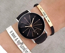 Piękny zegarek Geneva z pikowanym paskiem Mechanizm - Kwarcowy Obramówka jest ze stali nierdzewnej o kolorze złotym Pasek jest wykonany z eko skóry z efektownym wzorek który nad...