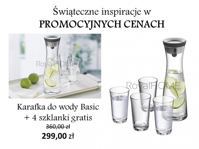WMF - karafka do wody Basic + 4 szklanki gratis