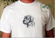 Koszulka z haftem cane corso