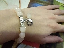 BRANSOLETKA KORALIKI SZKLANE CHARMS