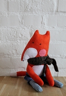 Filcowa maskota ręcznie szyta lis