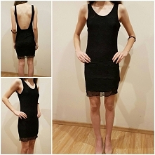 Czarna, koronkowa sukienka ...