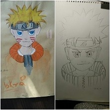 Więc... To jest Naruto xD Pierwsza praca jest z kwietnia tego roku, a druga z wczoraj. Może dacie mi jakieś rady?