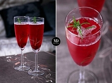 Sylwestrowy drink z szampana i granatu + wersja bezalkoholowa