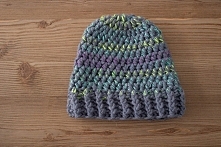 Czapka z grubej włoczki.