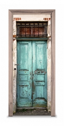 Naklejka na drzwi - Stare drzwi 7249