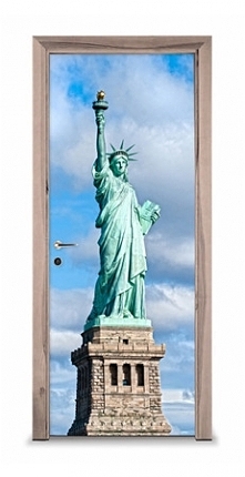 Naklejka na drzwi - Statua ...