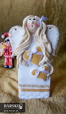 Biały Anioł z masy solnej