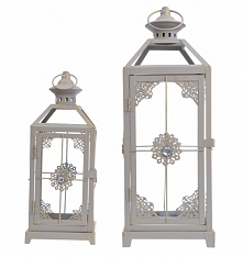 Komplet 2 metalowych latarn...