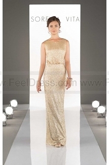 Sorella Vita Blouson Bodice Sequin Bridesmaid Dress Style 8824