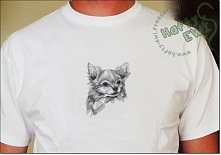 Koszulka z haftem psa chihuahua