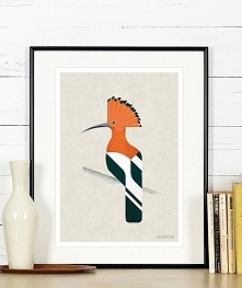 Plakat skandynawski, ptak, Dudek, ptaki, A3
