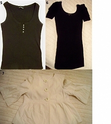 Babeczki wyprzedaję ubrania których nie noszę, jeżeli którejś z was przypadnie coś do gusty to proponujcie cenę.
5. Bluzka czarna - Dorothy Perkins rozmiar 36
6. Sukienka czarna...