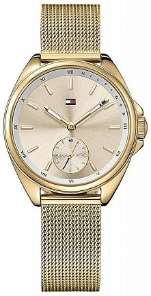 Damski zegarek złocony Tommy Hilfiger 1781757 na bransolecie siatkowej
Możliwość zakupu, link w komentarzu :)
