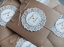 rustykalne zaproszenie z el...