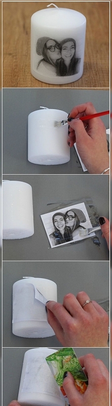 Świeca z fotografią
