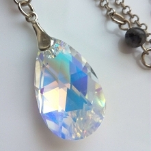 Swarowski AB - długi naszyjnik z kamieniami półszlachetnymi >>> nowosci 2017