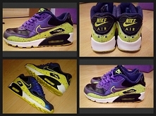 Buty AIR MAX 90. Stan bardzo dobry/dobry. Kolor zielono fioletowo czarne. Rozmiar 39. cena 150 zł.