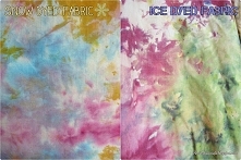 farbowanie materiałów kostkami lodu