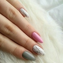 Marble Nails. Semilac: 001, 031, 003, 105