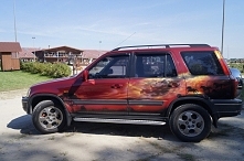 Aerografia na naszym samochodzie, praca mojego męża