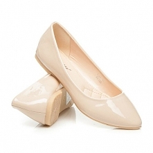 Balerinki beżowe z połyskiem