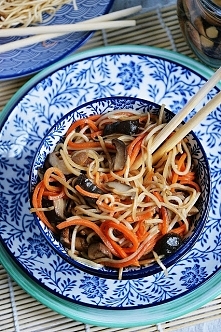 szybki makaron z shitake <3