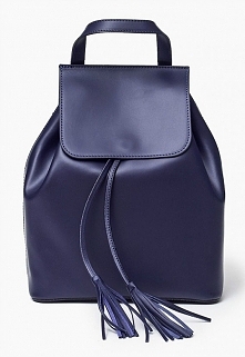 Granatowy plecak damski ze skóry