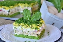 sałatka na spodzie szpinako...