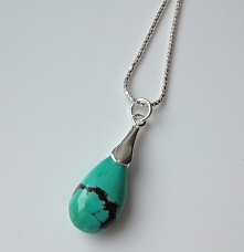 Naszyjnik z naturalnym turkusem - kolekcja LUXURY w gartagallery