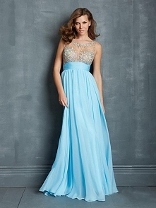 A-Line/Princess Scoop Sleeveless Chiffon Sweep/Brush Train Beading Dresses