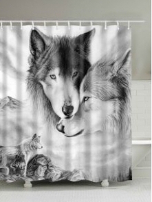 słodka zasłonka prysznicowa w wilki. Szczegóły KLIK na zdjęcie;)