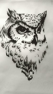 tattoo stencil owl