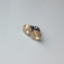 Kolczyki z kamieniami Swarovski Golden Topaz, piękne dla kobiet o rudych i brązowych włosach , w gartagallery.pl