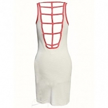 Dżersejowa sukienka z ażuro...