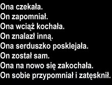 a potem napisał do niej i wszystko wróciło