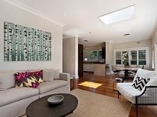 Brzozowy labirynt - nowoczesny obraz na płótnie