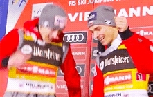 radość skoczków po zdobyciu złota ;)