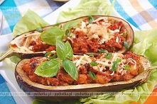 Bakłażany nadziewane pieczarkami