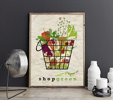 Shop Green - plakat kuchenny art giclee