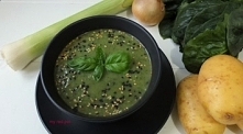Zupa krem z porami, ziemniakami i szpinakiem